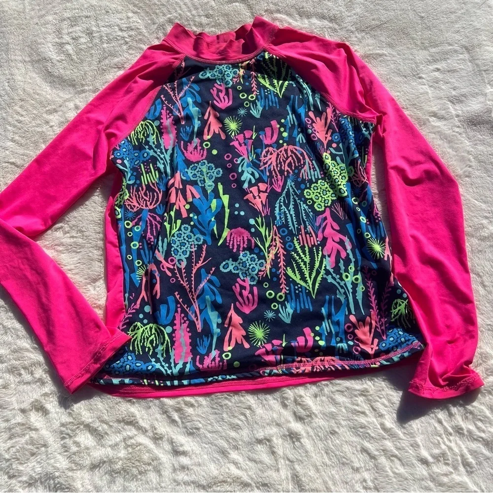Lands’ End Long Sleeve Rash Gaurd and Swim Bottoms XL